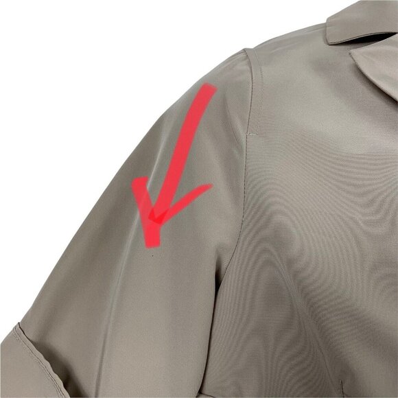 Red Valentino Size 8 US Crop Jacket Shrug 1/2 Sleeve Khaki Beige Button Up 42 - Picture 7 of 7